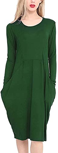 TrendyFashion Damen-Midi-Kleid im Lagen-Look, langärmlig, 2 Seitentaschen, flaschengrün, 42/44 TrendyFashion Damen-Midi-Kleid im Lagen-Look, langärmlig, 2 Seitentaschen, flaschengrün, 42/44 von TrendyFashion