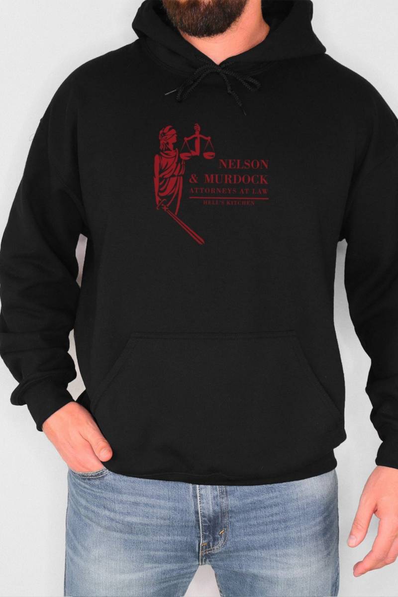 Nelson Und Murdock Rechtsanwälte Hell's Kitchen Sweatshirt Retro 80Er Jahre Film Unisex Hoodie Mit Kapuze von TrendyFindsCo