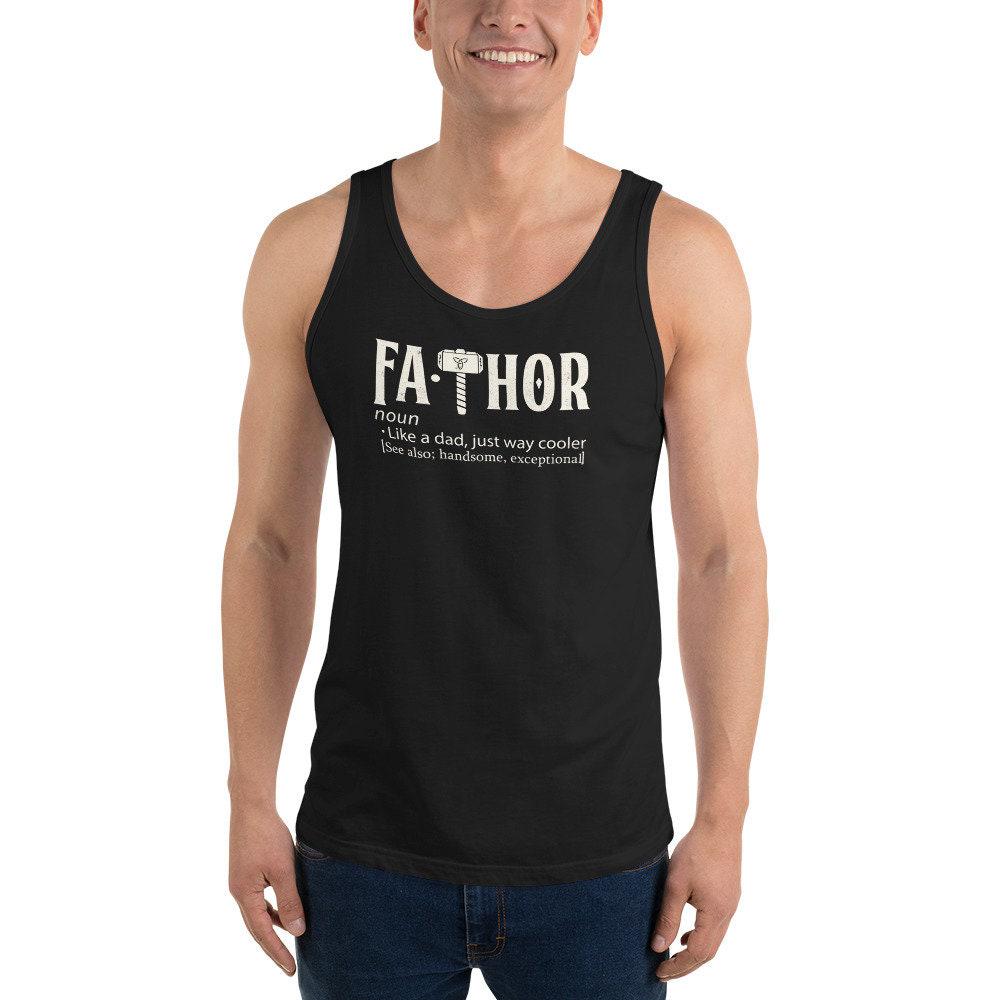 Vatertag Geschenk Shirt Fa Thor Unisex Tank Top von TrendyFindsCo