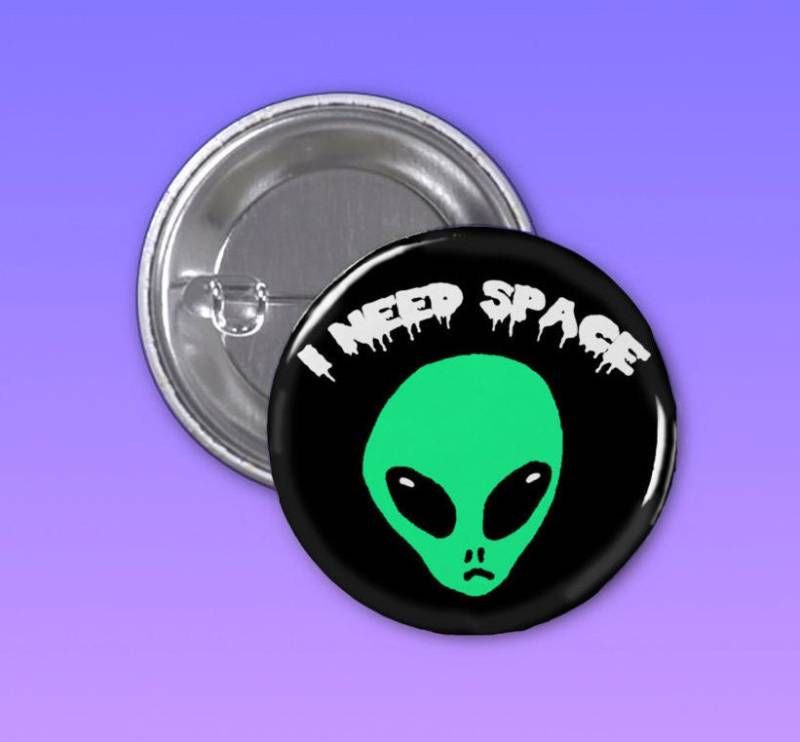 Ich Brauche Space Alien 1 1/4 Zoll Pin-Back Button, X-Files, Ufo, Ich Will Glauben von TrendyHedgehog
