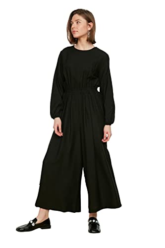 Trendyol Damen Waist Elastic Casual Cut Cutual Overall, Schwarz, 34 EU Trendyol Damen Waist Elastic Casual Cut Cutual Overall, Schwarz, 34 EU von TRENDYOL
