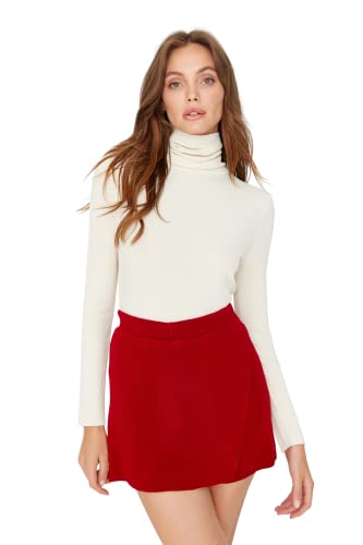 TRENDYOL Damen Trendyol Damen Mini Bodycone Bodycon Trikot Rock Skirt, Rot, M EU von TRENDYOL