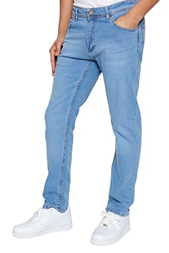 TRENDYOL Herren Trendyol Herren Mittlerer Bund Skinny Jeans, Blau, 36 EU von TRENDYOL