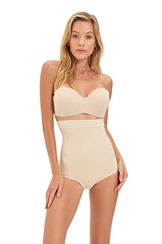 Trendyol Damen Nude High Waist Corset, Skin, L EU von TRENDYOL