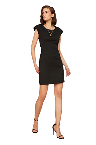 TRENDYOL Damen Schwarzes Kabinenkleid. Casual Dress, Schwarz, 34 EU von TRENDYOL