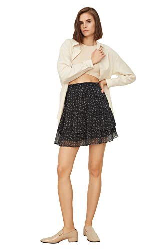 TRENDYOL Damen Black Short-term Mini Skirt, Schwarz, 42 EU von TRENDYOL