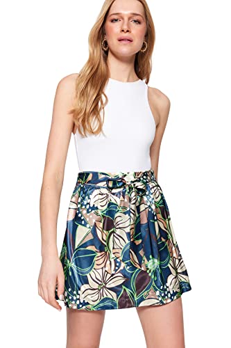 Trendyol Damen Woman Mini A-line Fitted Woven Skirt Baby Rock, Very Colorful, 62 von TRENDYOL