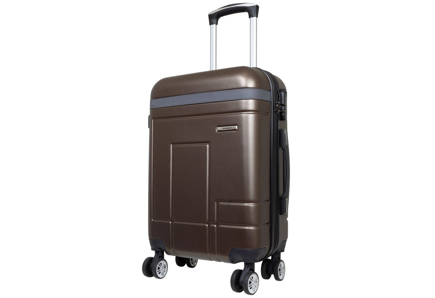 Trendyshop365 Hartschalen-Trolley Genf, 4 Farben, 3 Größen, Reisekoffer mit, 4 Rollen, Zwillingsrollen, Zahlenschloss, robust und leicht von Trendyshop365