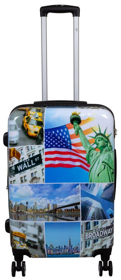 Trendyshop365 Hartschalen-Trolley mittelgroß, viele bunte Designs, 4 Rollen, Zahlenschloss, Motivkoffer von Trendyshop365