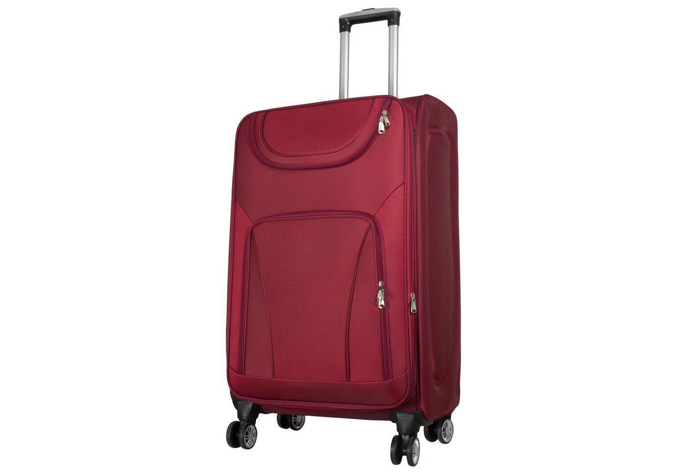 Trendyshop365 Weichgepäck-Trolley Maribor, 4 Größen, 4 Farben, 4 Rollen, Weichgepäck, Zwillingsrollen, Zahlenschloss, 2 Außentaschen, Dehnfalte von Trendyshop365