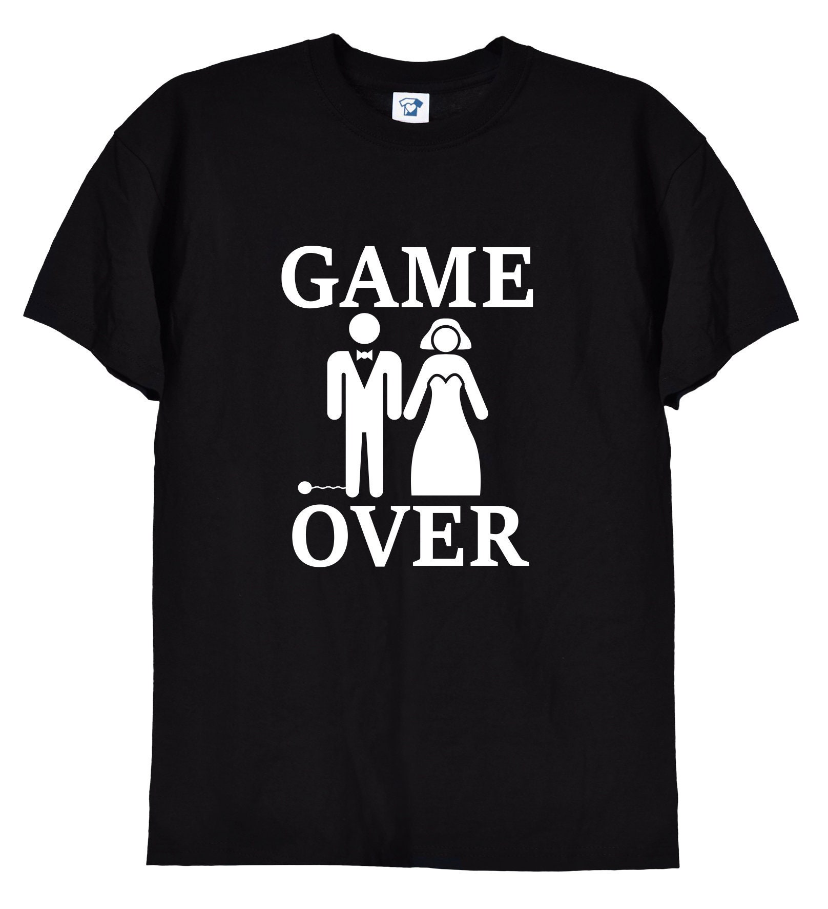 Lustiges Hochzeitstag Junggesellenabschied Spiel Über T-Shirt Für Männer, Schwarz Oder Weiß, Perfektes Ehe Geschenk Den Bräutigam-Ehemann Wifey, 173 von TrendysnugTees
