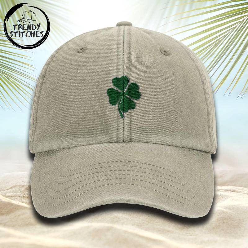 Hochwertige Kleeblatt Cap Mit Gesticktem Motiv | Unisex Baseballmütze Auf Cappy Im 90S Look Vintage Irisch, Grüne von TrendyyStitches