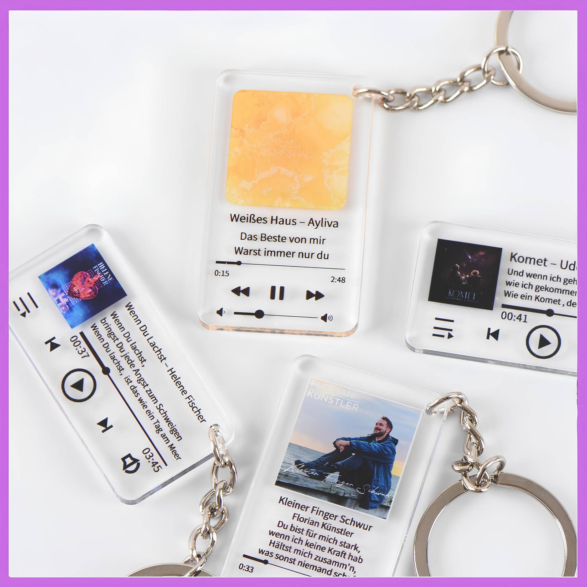 Personalisierter Song Schlüsselanhänger | Bild Und Musik Personalisiert Spotify Geschenk von Trendztik