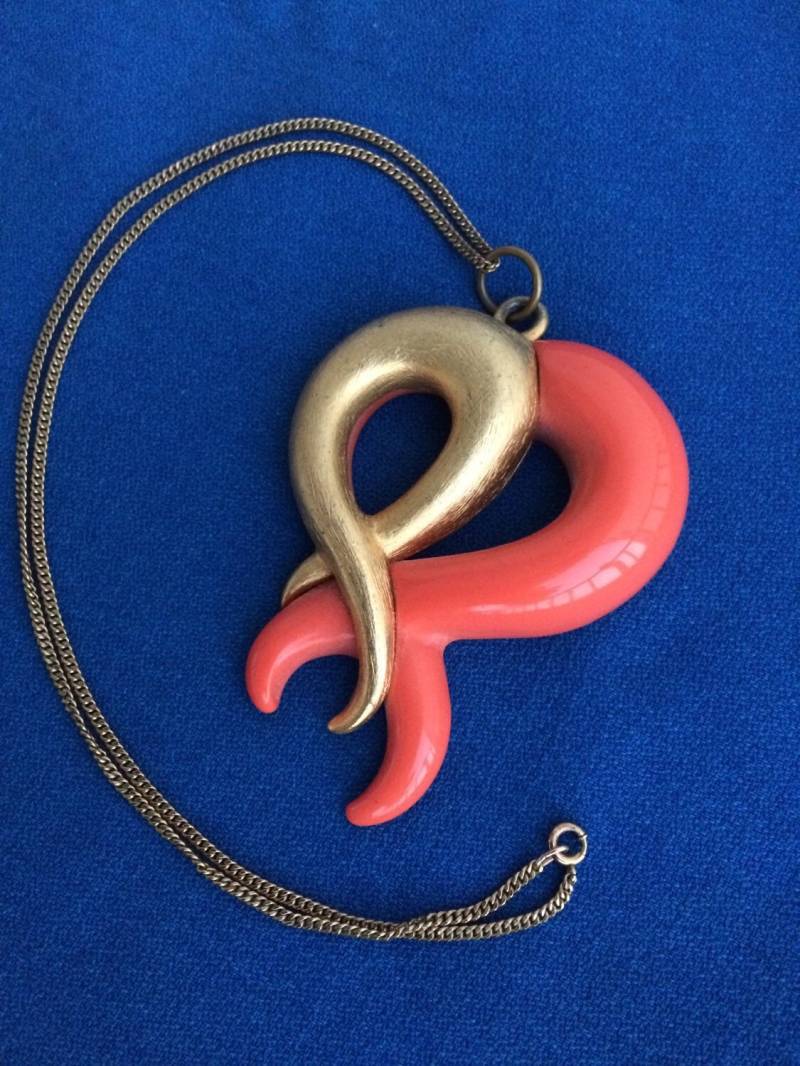 Vintage Abstrakte Kunst Halskette Und Anhänger 60S Mod 70S Moderner Schmuck, Frau Vintage Abstrakte Kunst Halskette Und Anhänger 60S Mod 70S Moderner Schmuck, Frau von Trentage