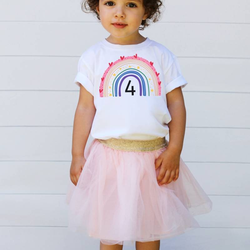 4. Geburtstag Shirt, Mädchen, Tshirts, Vierjähriges Geburtstagsmädchen 4 Jahre Alter Geburtstag, Countdown, Geschenk von TresBelleShirts