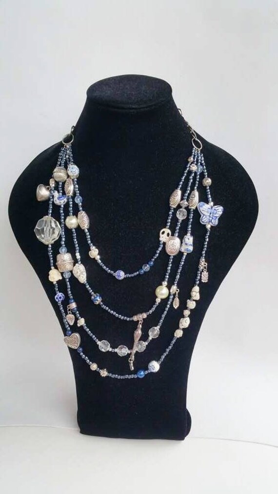 Aussage Halskette, Quaste Schmuck, Mehrschicht-Halskette, Schichtung Tres Jolie, Lange Boho Festival Schmuck von TresJoliePT