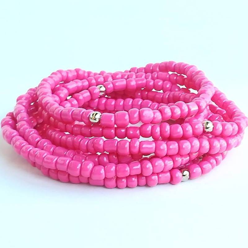 Brautjungfer, Brautjungfer Schmuck, Rosa Armbänder, Einfache Armband, Billiges Geschenk, Brautjungferngeschenk, Rocailles Perlen Stapelbar von TresJoliePT