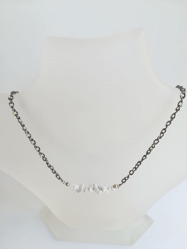 Einfache Halskette, Weiß, Zierliche Kette, Silber, Zarte-Halsketten, Minimal Schmuck, Dünne Silber Einfache Halskette, Weiß, Zierliche Kette, Silber, Zarte-Halsketten, Minimal Schmuck, Dünne Silber von TresJoliePT