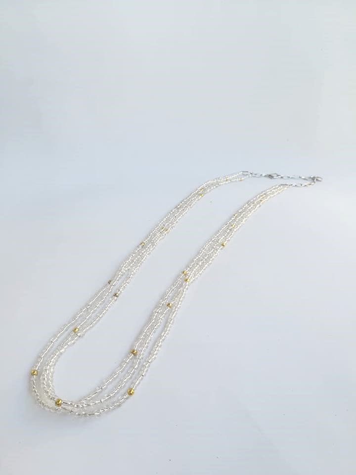 Low-Cost Schmuck, Schicht 3, Billigen Halskette, Ausgefallene Halskette - Boho Mehrschicht-Halsketten Grobstrick Perlen-Boho von TresJoliePT