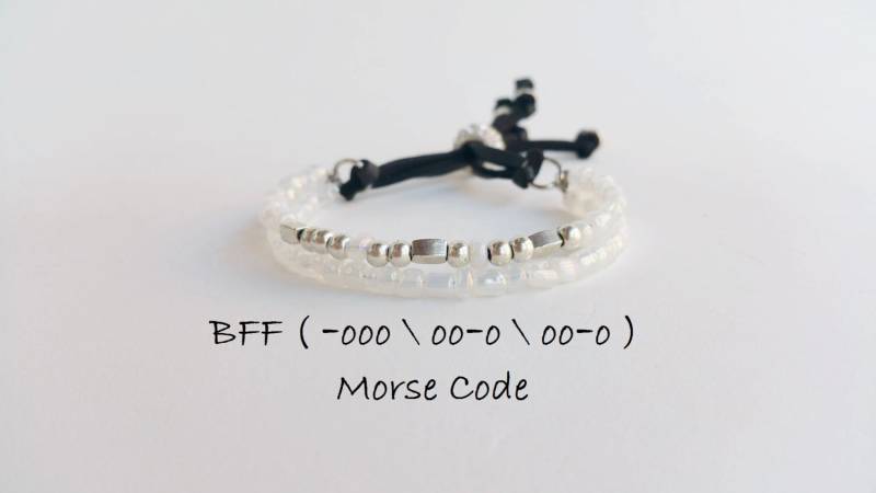 Morse-Code Armband - Einfache Schmuck Freundschaft Punkt- Und Strich Geschenk Für Sie Bff Geheime Botschaft Folie Passen Fallen von TresJoliePT