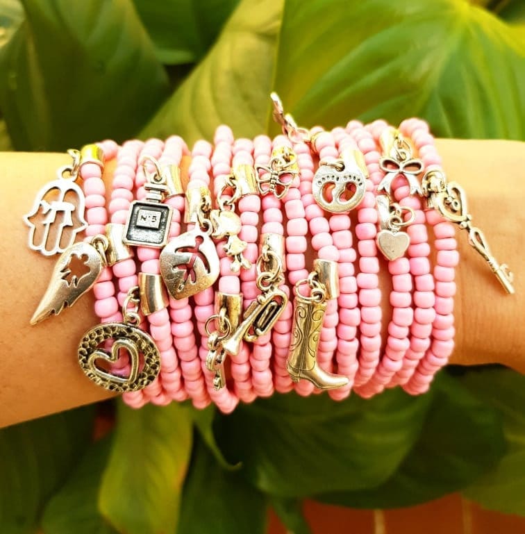 Rosa Perlenarmband-Set Für Sie, Geburtstagsgeschenkideen, Jahrestagsgeschenk Die Freundin, Armband-Layering-stapelblock-Armbänder Im Boho-stil Rosa Perlenarmband-Set Für Sie, Geburtstagsgeschenkideen, Jahrestagsgeschenk Die Freundin, Armband-Layering-stapelblock-Armbänder Im Boho-stil von TresJoliePT