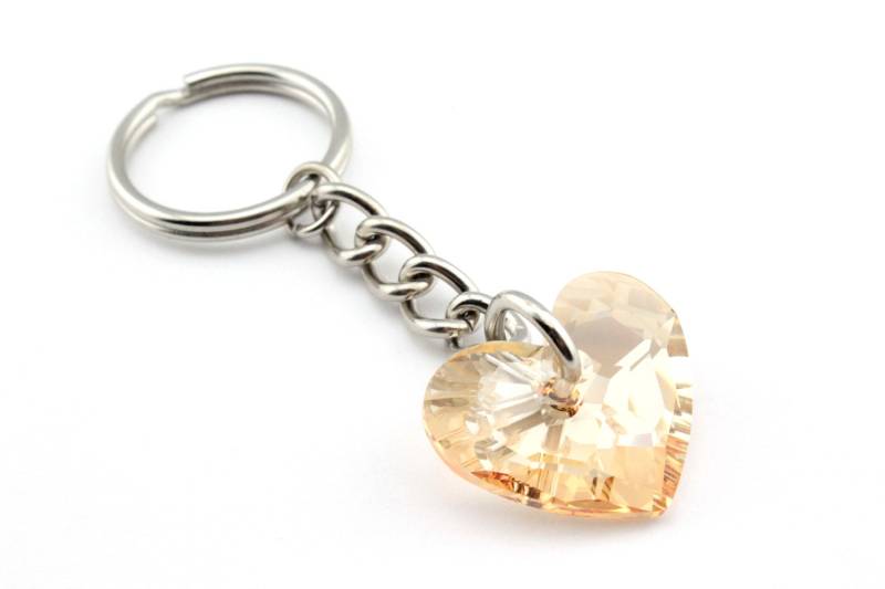 Golden Shadow Crystal Herz Schlüsselanhänger von TresaJewelry