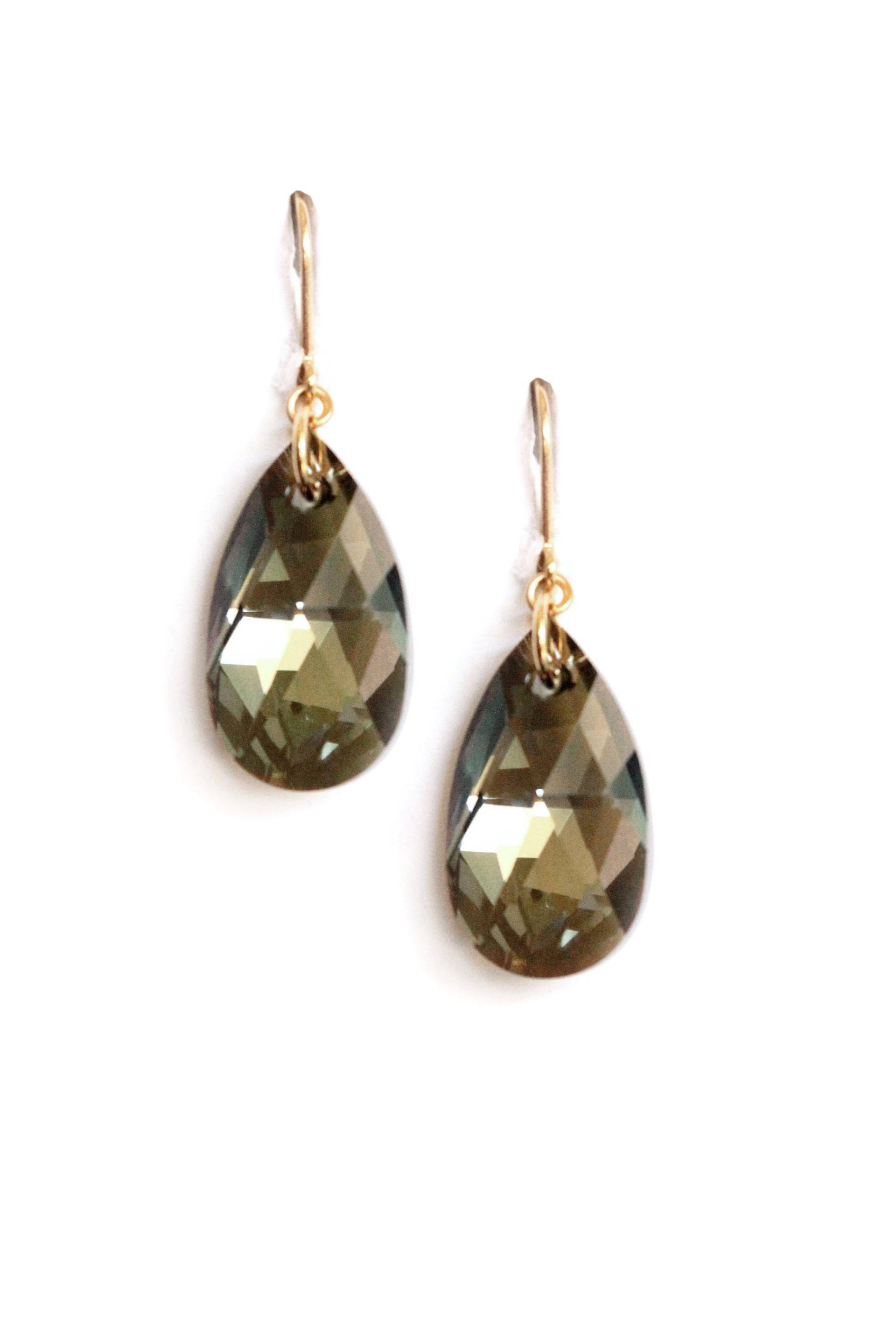 Swarovski Kristall Facettierten Teardrop Ohrringe von TresaJewelry