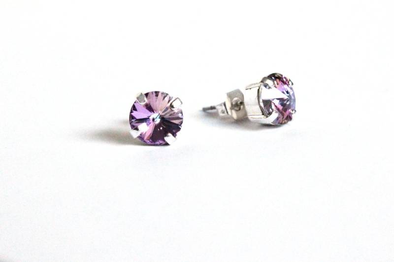 Swarovski Kristall Rivoli Cut Ohrstecker in Light Vitrail von TresaJewelry