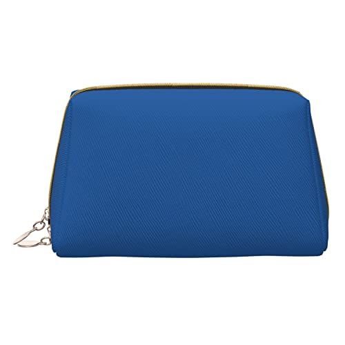 Damen Make-up-Tasche aus Leder für Handtasche, modische Kosmetiktasche, langlebig, tragbar, Reise-Kulturbeutel, für Damen und Mädchen, niedlich, Kulturbeutel, türkisgrün, Sea Wave Blue, Einheitsgröße von Tresila