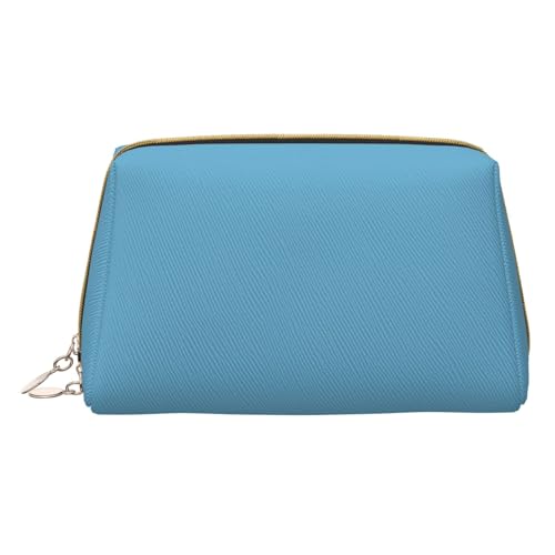 Damen Make-up-Tasche aus Leder für Handtasche, modische Kosmetiktasche, langlebig, tragbar, Reise-Kulturbeutel, für Damen und Mädchen, niedlich, Kulturbeutel, türkisgrün, Stream Stone Blue, von Tresila