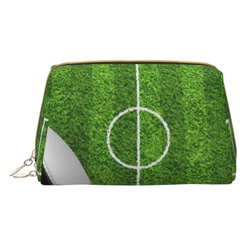 Damen Make-up-Tasche aus Leder für Handtasche, modische Kosmetiktasche, langlebig, tragbar, Reise-Kulturbeutel, für Damen und Mädchen, niedlicher Aufbewahrungsbeutel / Bär, Fußballsport, Einheitsgröße von Tresila