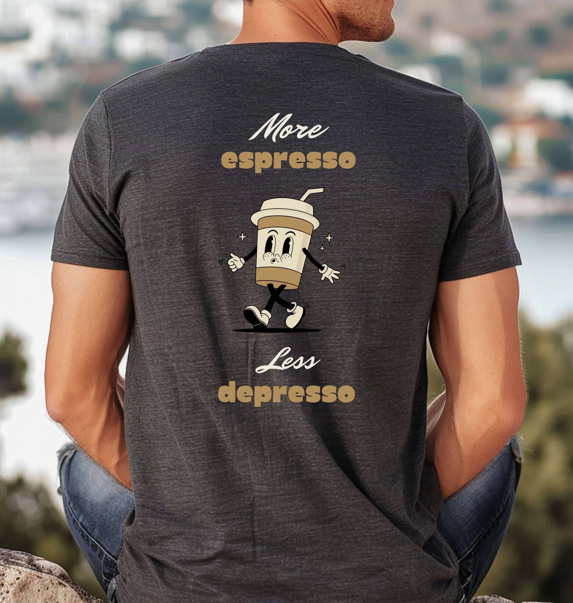 More Espresso Less Depresso, Lustig, Geschenk, Geschenkideen, Coffee, Kaffee, Geschenke Für Männer von TresjolieDesignshop
