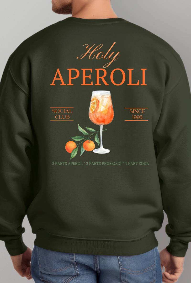 Pullover Holy Aperoli, Sommer, Drinks, Aperol Spritz, Geschenk Für Freund Freundin, Good Vibes, Personalisiertes Design von TresjolieDesignshop