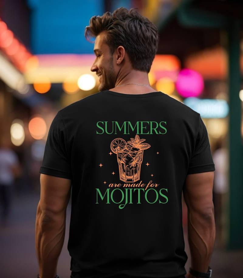 Shirt, Summers Are Made For Mojitos, Sommer, Mojito, Cocktail, Custom, T-Shirt Design Als Geschenk Für Freundin Oder Freund, Good Vibes von TresjolieDesignshop
