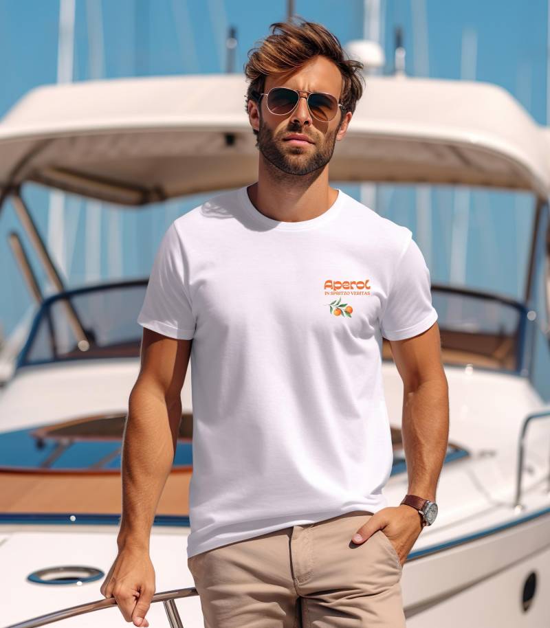 T-Shirt Aperol in Spritzo Veritas, Sommer, Drinks, Spritz, Geschenk Für Freund Freundin, Good Vibes, Personalisiertes Design von TresjolieDesignshop