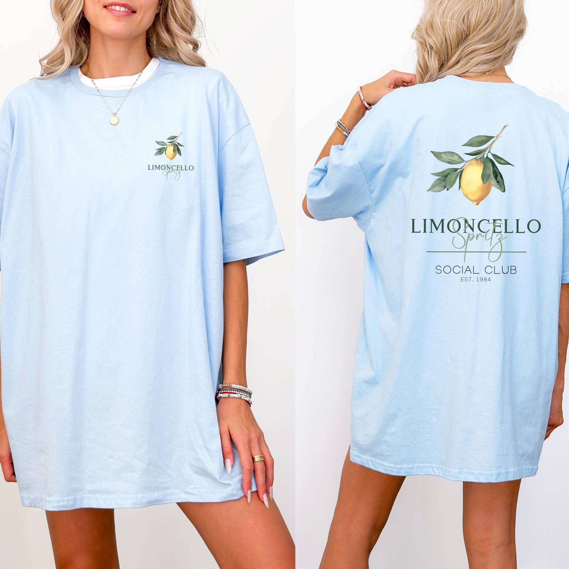T-Shirt Limoncello Spritz Sommer, Drinks, Personalisiertes Geschenk Freund Freundin, Geburtstag, Geschenkideen Cocktail Personalisiert Shirt von TresjolieDesignshop