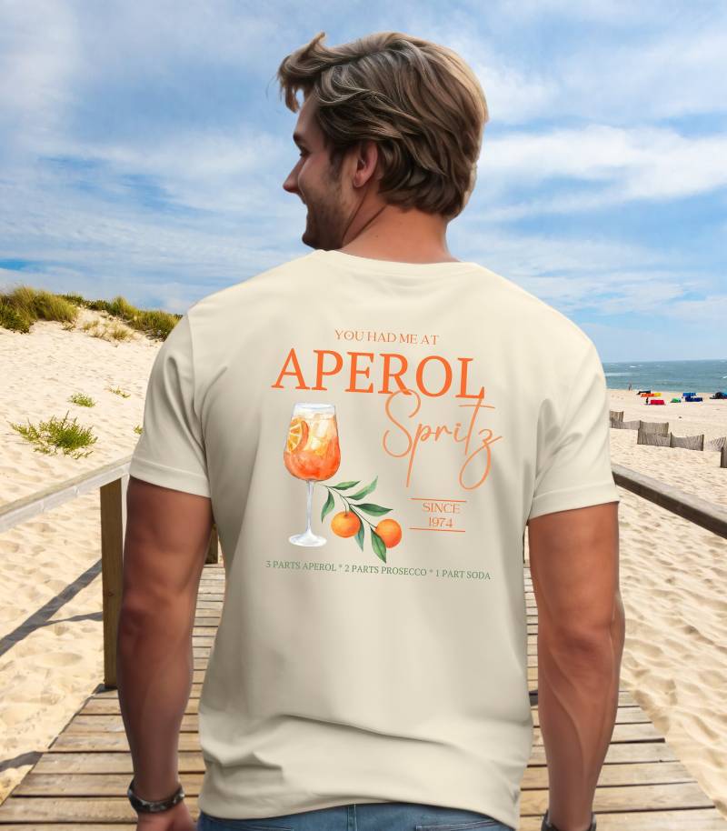 T-Shirt You Had Me At Aperol Spritz, Sommer, Drinks, Geschenk Für Freund Freundin, Good Vibes, Personalisiertes Design von TresjolieDesignshop