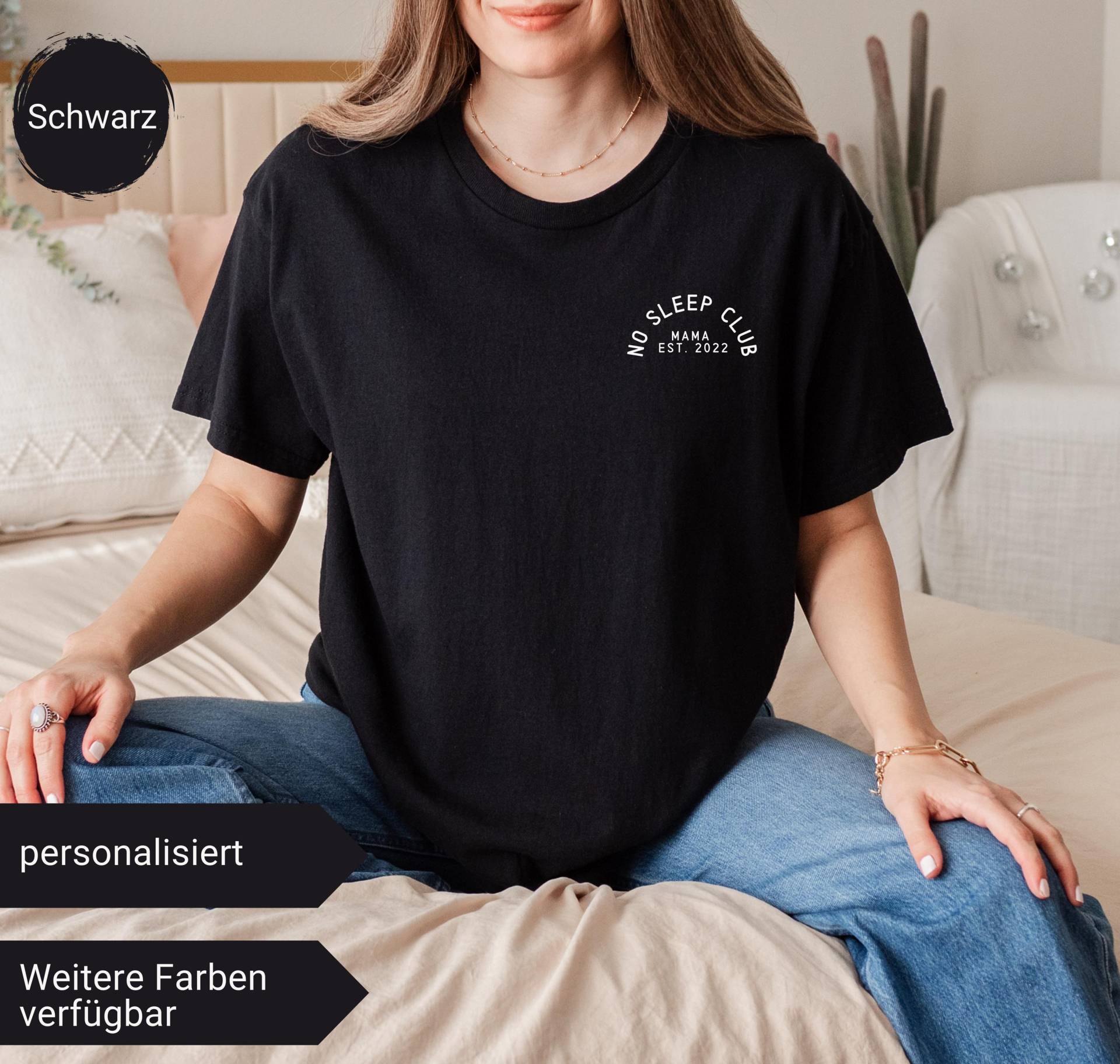 T-Shirt No Sleep Club Persönliches Geschenk Ideen Danke Mama Geschenkidee Muttertag Geschenkideen Personalisiert Geburtstagsgeschenk von TresjolieFamily