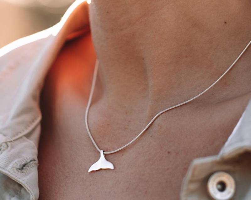 Wal Anhänger 925 Sterling Silber Mit Kette von Tresnoosa