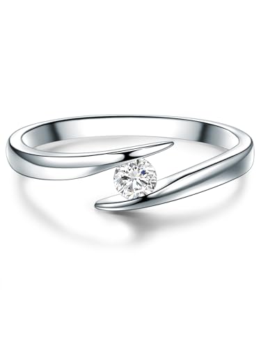 Trilani Damen Ring aus 925/- Sterling Silber mit Topas von Trilani