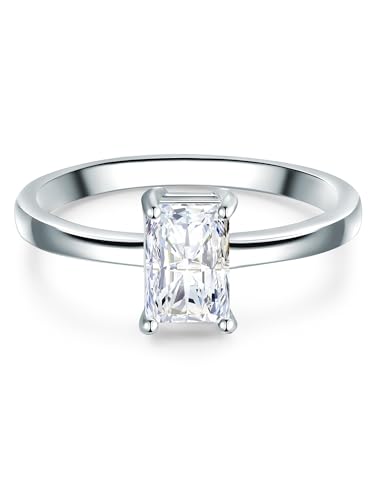 Trilani Damen-Ring aus 925/- Sterling Silber mit Zirkonia mit Brillantschliff von Trilani