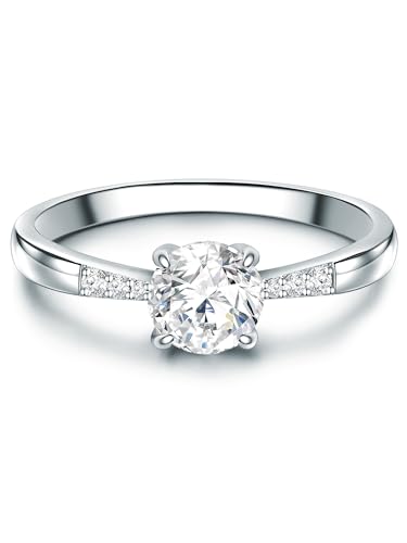 Trilani Damen-Ring aus 925/- Sterling Silber mit Zirkonia mit Brillantschliff von Trilani