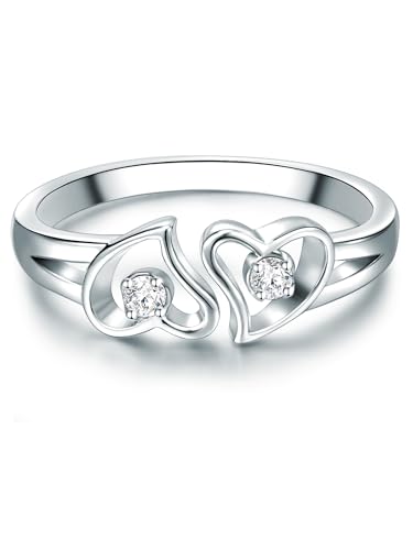 Trilani Damen-Ring aus 925/- Sterling Silber mit Zirkonia mit Brillantschliff von Trilani