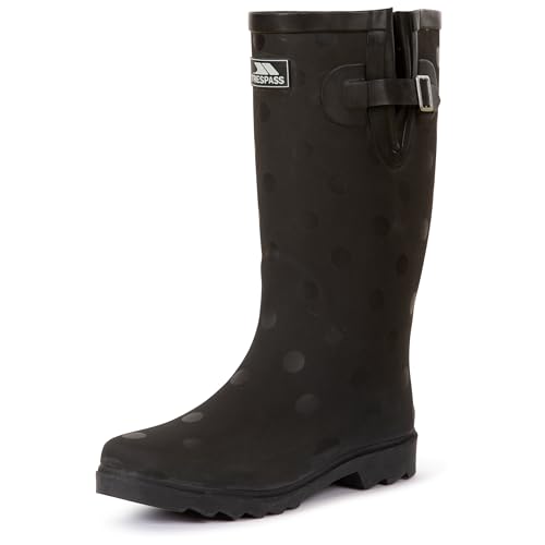 ELENA - FEMALE WELLY-40-BLACK POLKA DOT von Trespass