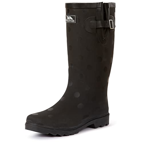 ELENA - FEMALE WELLY-41-BLACK POLKA DOT von Trespass