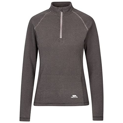 GINA - FEMALE BASE LAYER TOP-M-BLACK / STORM GREY von Trespass