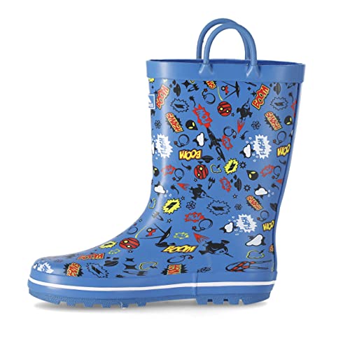 Trespass Unisex Kinder Gummistiefel Wasserstiefel, Comic Blue, 32 EU von Trespass