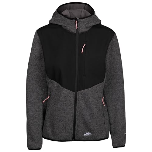 Trespass Damen-Fleecejacke mit durchgehendem Reißverschluss, kultivierte Kapuze und 3 Reißverschlusstaschen, Grau (Grey Marl), 42 von Trespass