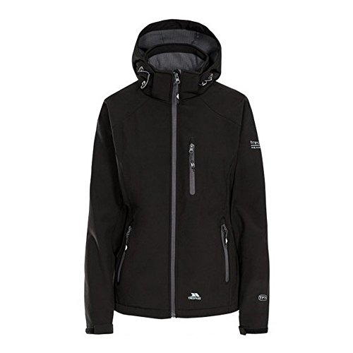 Trespass Damen Softshelljacke Bela II, wasserdicht (S) (Schwarz) von Trespass