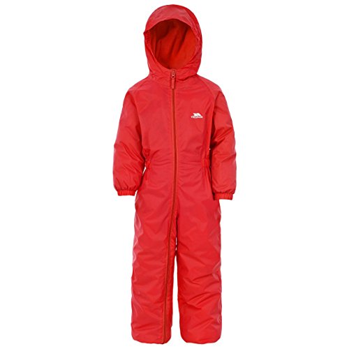 Trespass Dripdrop Kinder Unisex Regen-Overall (5/6 Jahre (116)) (Signal Rot) von Trespass